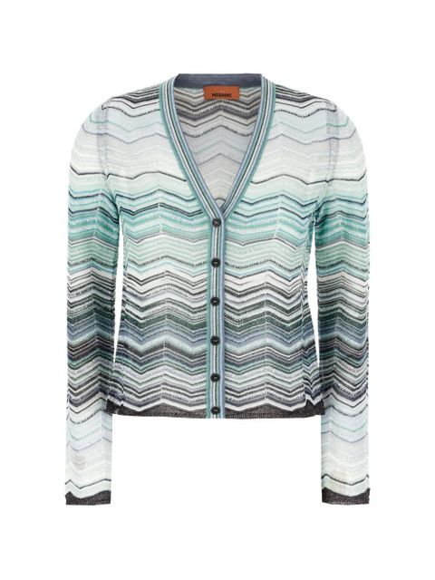 Missoni chevron knit cardigan - Blue - zdjęcie produktu nr 1