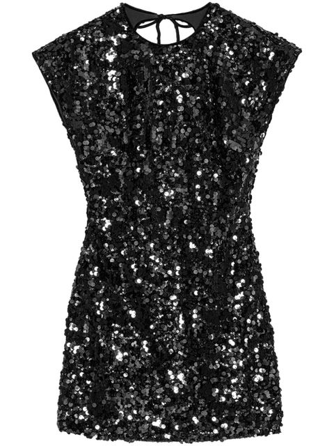GANNI sequin-embellished mini dress - Black - zdjęcie produktu nr 1