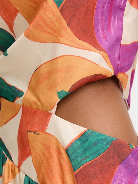 Answear.LAB sukienka kolor pomarańczowy maxi rozkloszowana