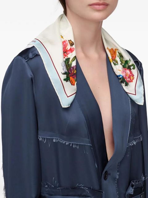 Maison Margiela floral silk scarf - White - zdjęcie produktu nr 2