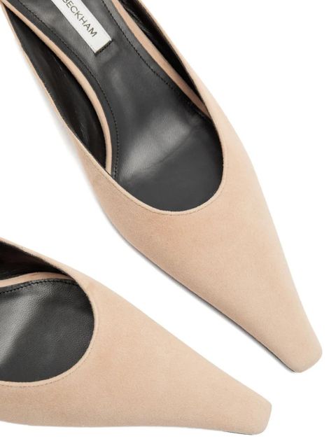 Victoria Beckham 45mm pointed-toe heeled pumps - Neutrals