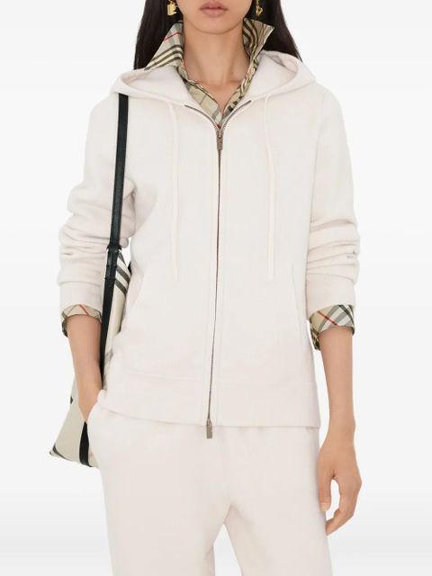 Burberry hooded zip-up cardigan - Neutrals - zdjęcie produktu nr 1