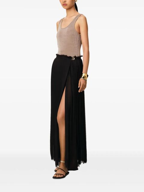 AMI Paris long pleated skirt - Black