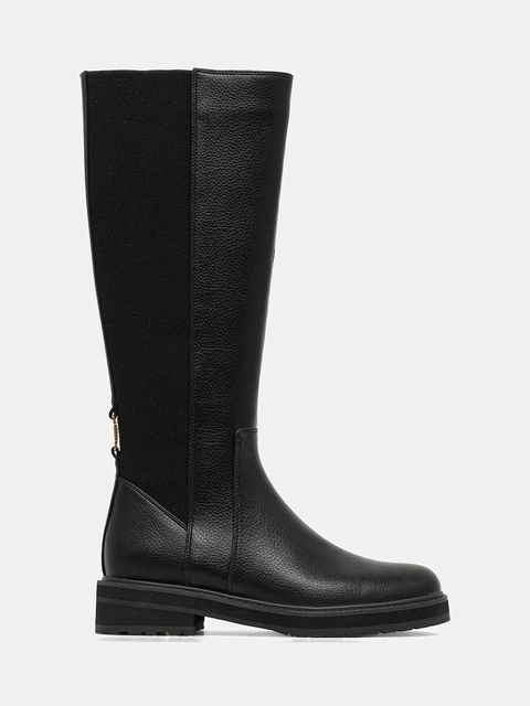 Twinset kozaki damskie kolor czarny na płaskim obcasie 252TGT120 - zdjęcie produktu nr 2