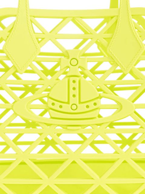 Vivienne Westwood X-Ray Orb-detail lattice tote bag - Green