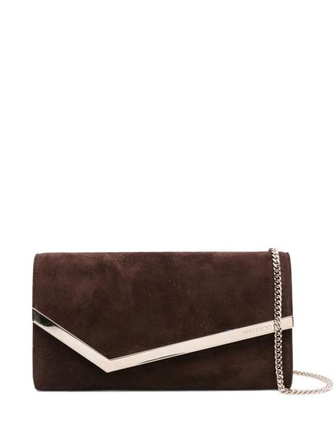 Jimmy Choo envelope suede clutch bag - Brown - zdjęcie produktu nr 1