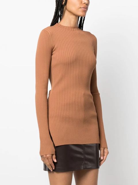 Nanushka Bardia ribbed knitted top - Brown