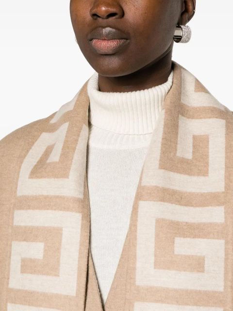Givenchy 4G scarf wool-blend coat - Neutrals