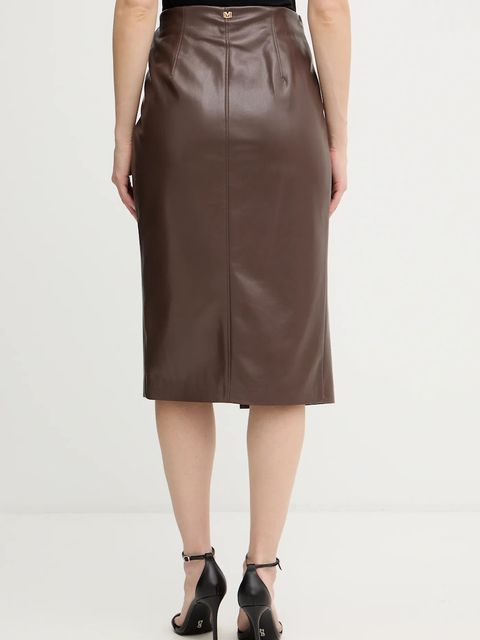 Marciano by Guess spódnica GLADYS kolor brązowy midi ołówkowa 5BGD07 7389A