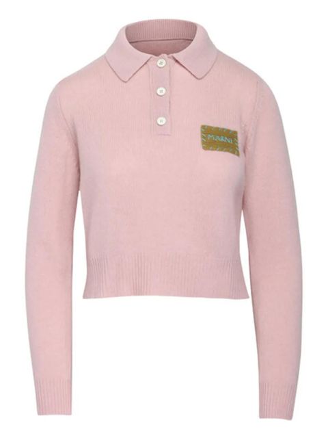 Marni polo-collar sweater - Pink - zdjęcie produktu nr 1