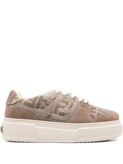 FENDI Match logo platform sneakers - Brown - zdjęcie produktu nr 1
