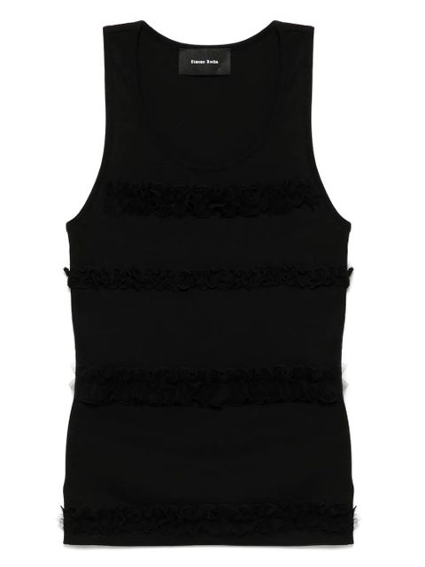 Simone Rocha ruffled frilled tank top - Black - zdjęcie produktu nr 1
