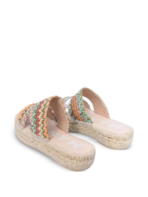Manebi braided-strap slide sandals - Neutrals