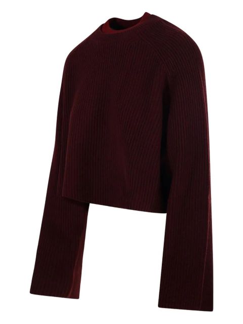 Max Mara ribbed cropped jumper - Red