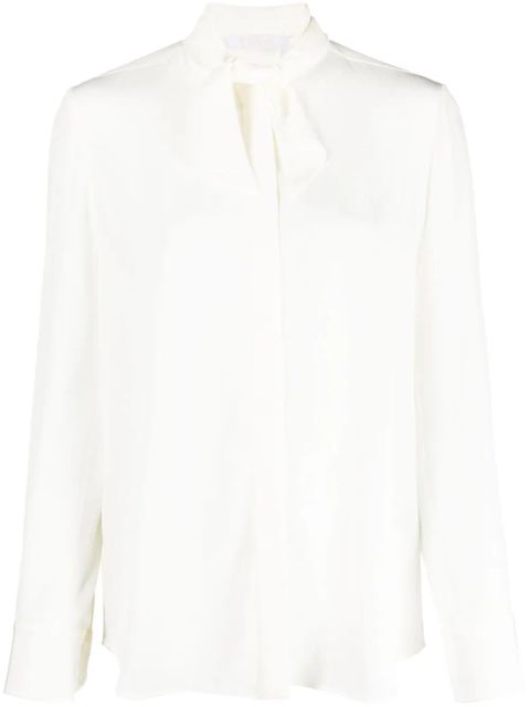 Chloé tie-strap silk shirt - Neutrals - zdjęcie produktu nr 1