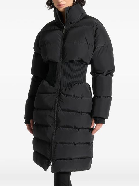 Manière De Voir Mira corset-detail coat - Black