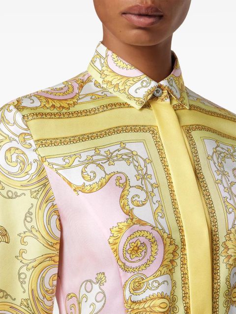 Versace Baroque-print belted mini dress - Pink - zdjęcie produktu nr 2