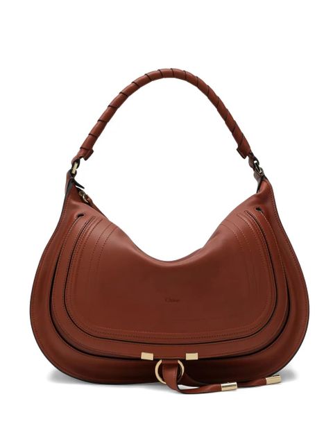 Chloé Marcie braided-handle shoulder bag - Brown - zdjęcie produktu nr 1