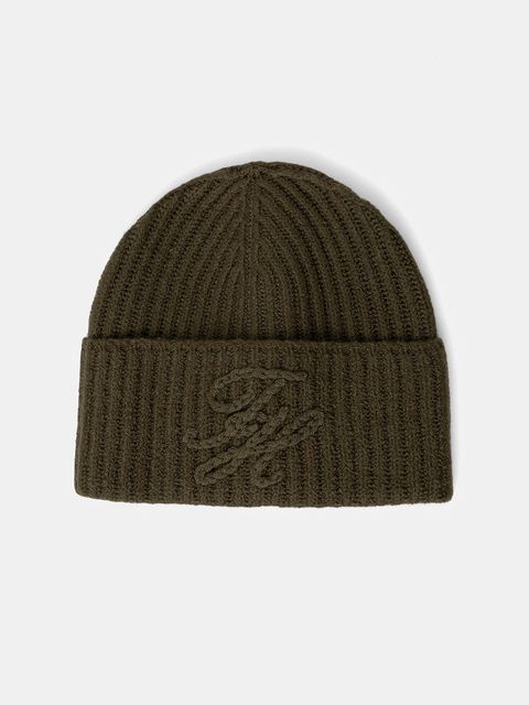 Tommy Hilfiger czapka wełniana kolor zielony AW0AW17777 - zdjęcie produktu nr 1