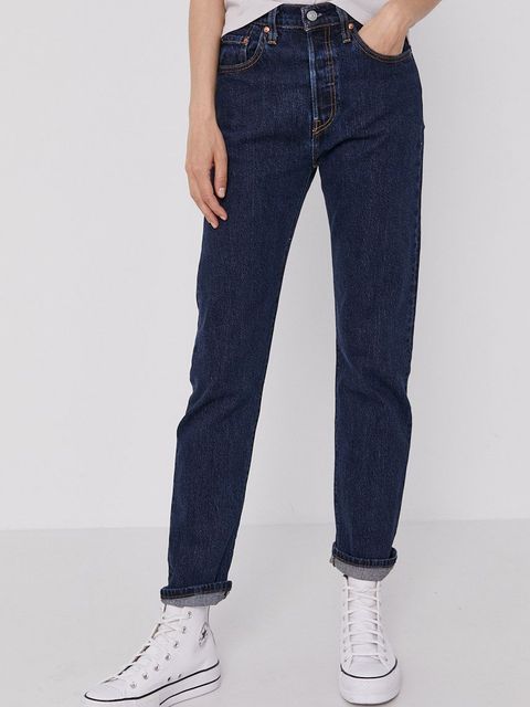 Levi's jeansy 501® CROP damskie high waist