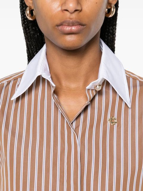 Casablanca cotton striped shirt - Brown