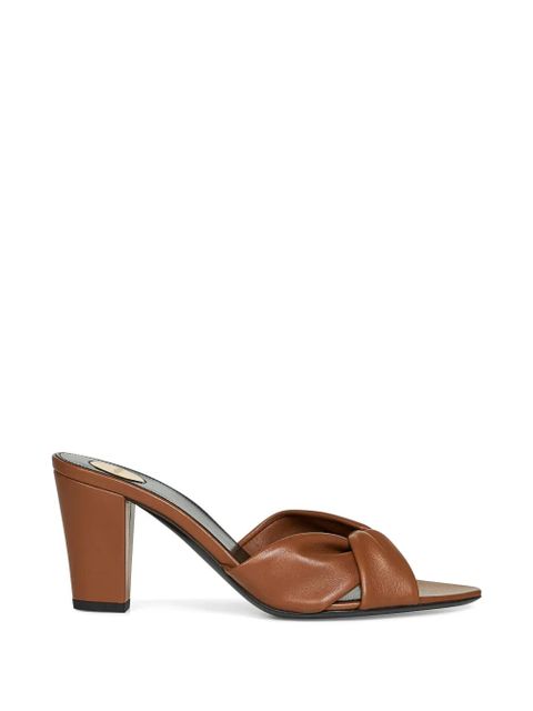 Saint Laurent Franciane knot-detail sandals - Brown - zdjęcie produktu nr 1