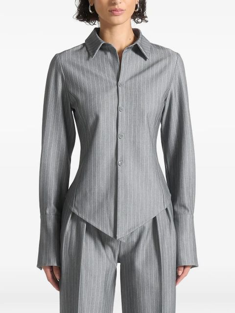 Manière De Voir Sonia pinstripe shirt - Grey - zdjęcie produktu nr 1