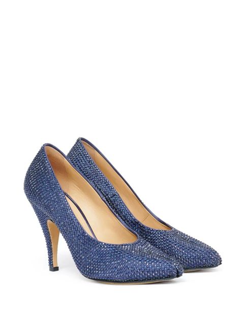 Maison Margiela Tabi 110mm rhinestone-embellished pumps - Blue - zdjęcie produktu nr 2