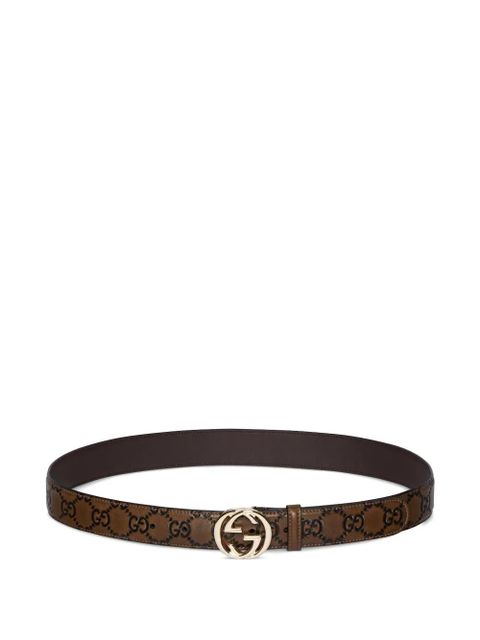 Gucci Interlocking G-buckle belt - Brown - zdjęcie produktu nr 1