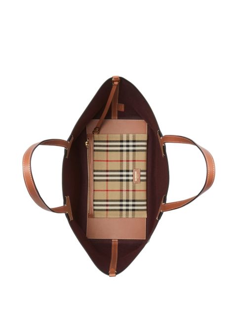 Burberry medium London check-pattern tote bag - Brown