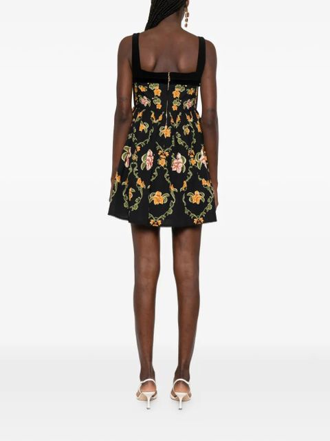 Agua By Agua Bendita Barbara floral mini dress - Black