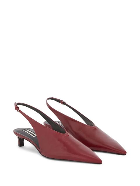 Jil Sander leather pumps - Red