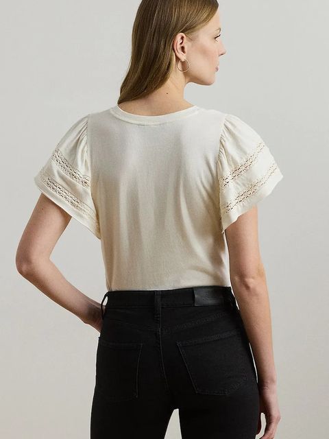 Lauren Ralph Lauren t-shirt damski kolor beżowy 200971088 - zdjęcie produktu nr 2