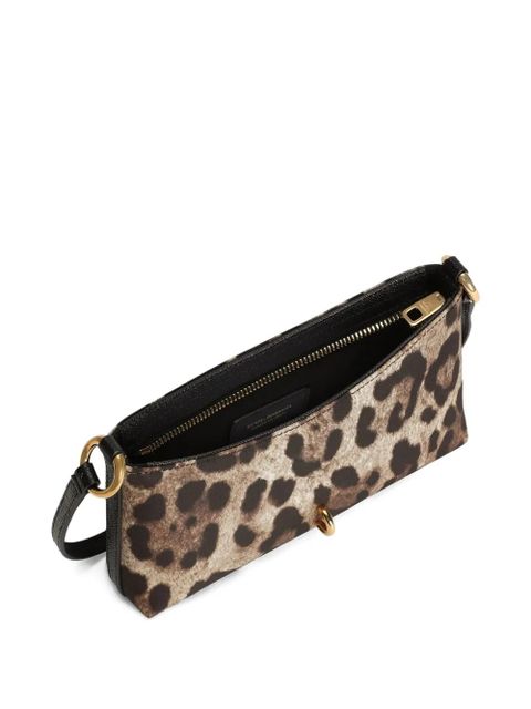 Dolce & Gabbana leopard-print padlock mini cross body bag - Neutrals - zdjęcie produktu nr 2