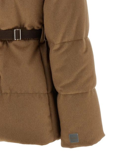 Max Mara Corona single-breasted hooded coat - Brown