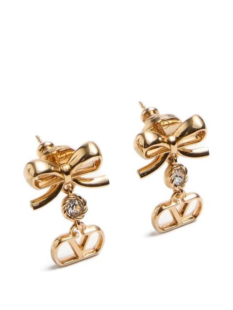 Valentino Garavani Vlogo Signature earrings in metal and Swarovski® crystals - Gold
