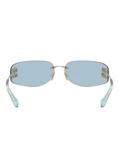 Miu Miu Eyewear geometric-frame sunglasses - Gold