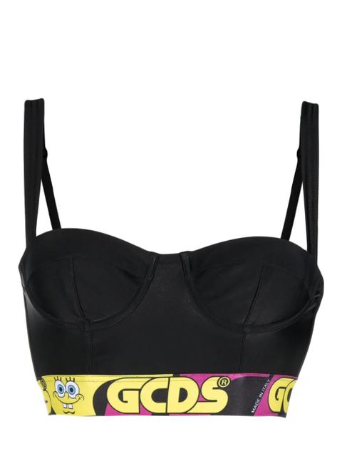 GCDS logo underband cropped top - Black - zdjęcie produktu nr 1