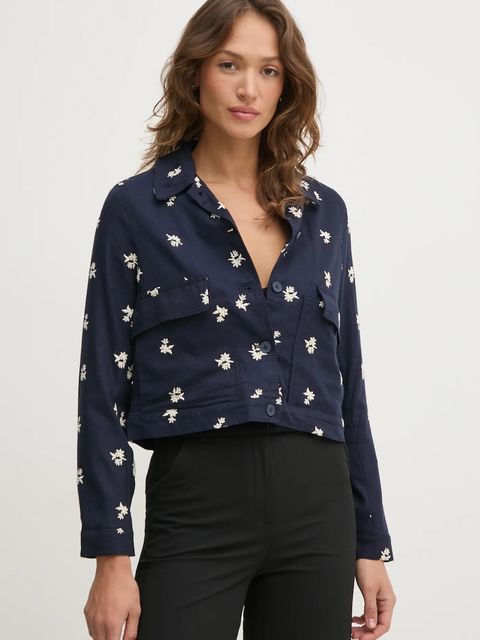 Pepe Jeans kurtka z domieszką lnu GEORGINA - zdjęcie produktu nr 1