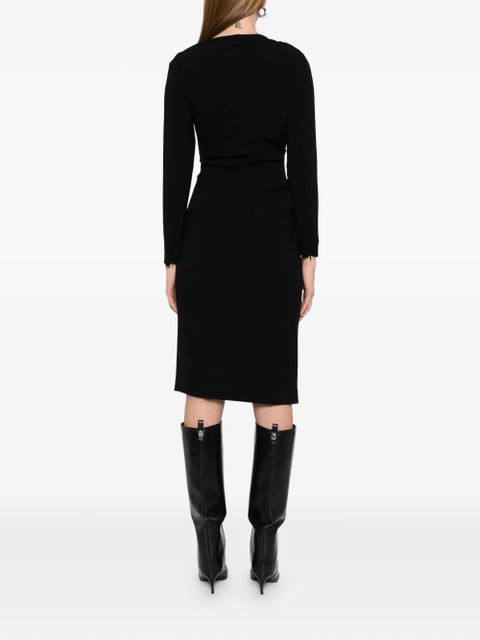 Max Mara draped dress - Black