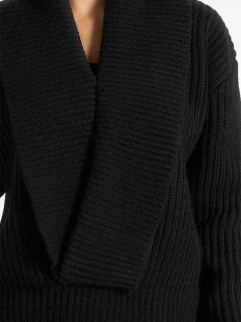 Manière De Voir Azra plunge knit sweater - Black