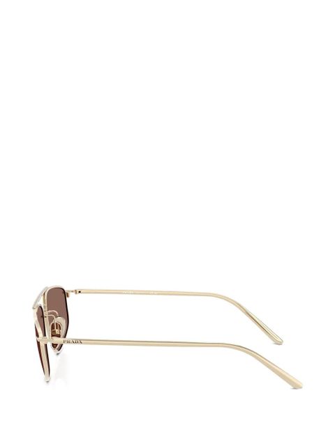 Prada Eyewear geometric-frame sunglasses - Gold