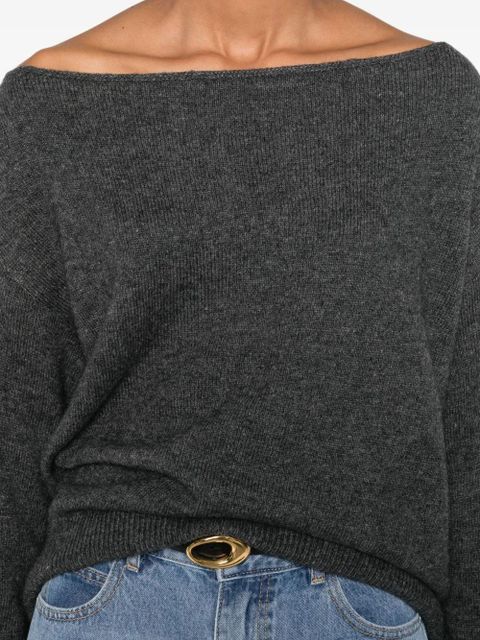 Eleh boat-neck cotton sweater - Grey