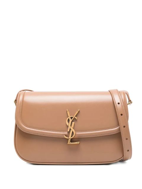 Saint Laurent medium Solferino logo-plaque foldover shoulder bag - Brown - zdjęcie produktu nr 1
