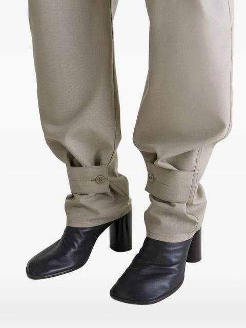 LEMAIRE belted button-tab trousers - Neutrals