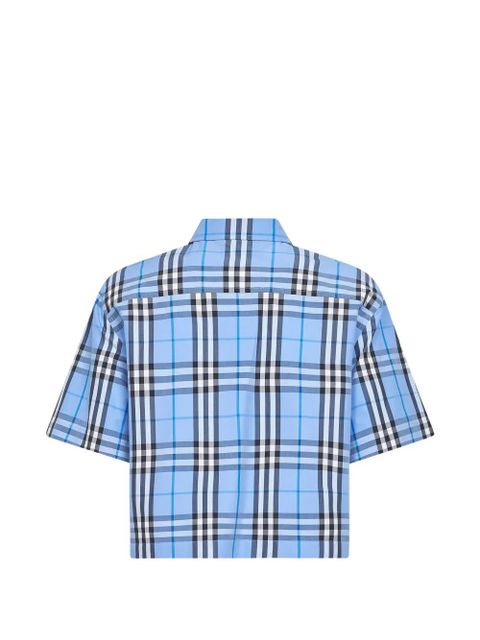 Burberry equestrian knight check-print shirt - Blue - zdjęcie produktu nr 2