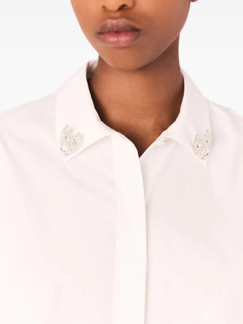 Maje jewel-detail shirt - White