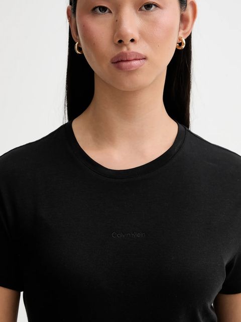 Calvin Klein t-shirt bawełniany damski kolor czarny LV044E205G
