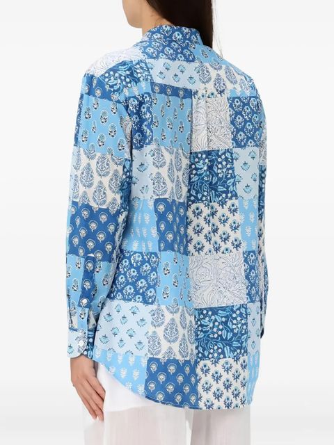MC2 Saint Barth Brigitte patchwork floral shirt - Blue - zdjęcie produktu nr 2