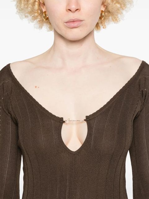 Jacquemus Le sommet Pralù top - Brown